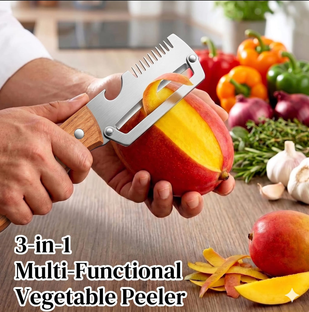 3-in-1 Vegetable Peeler – Peel, Slice & Julienne in Seconds