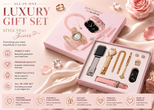 A58 7+1 Luxury Gift Set – All-in-One Women's Watch & Jewelry Box